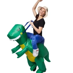 tectake Uppblåsbar maskeraddräkt Dinosaurie-tämjare Beskriving><noscript><img width=