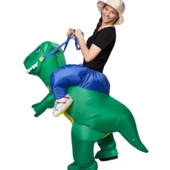 tectake Uppblåsbar maskeraddräkt Dinosaurie-tämjare Beskriving><noscript><img width=