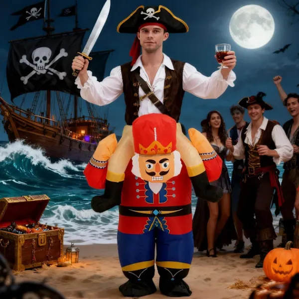 Uppblåsbar Nötknäpparsoldatdräkt Vuxen Uppblåsbar Åktur På Halloween-dräkter Uppblåsbara Juldräkter För Vuxna Parent> Dräkter