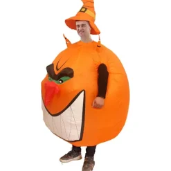 Uppblåsbar Pumpadräkt Rolig Luftblåsande Dräkt Jumpsuit Maskerad Cosplay Halloween Juldräkt Vuxenstorlek> Dräkter