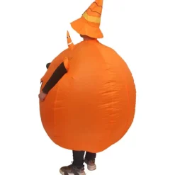 Uppblåsbar Pumpadräkt Rolig Luftblåsande Dräkt Jumpsuit Maskerad Cosplay Halloween Juldräkt Vuxenstorlek><noscript><img width=