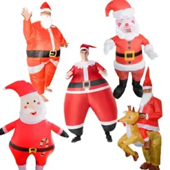 Uppblåsbar Tomtekostym, Uppblåsbar Julgranskostym, Uppblåsbar Julsnögubbekostym, Scenföreställningskostym Vuxen Jultomte One size One size | Fyndiq><noscript><img width=