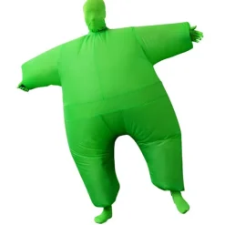 Uppblåsbar Vit Lax Sumo Dräkt för Vuxna - Grön[YDE] Maskerad Vit Lax Sumo Grön_sai Adult size> Dräkter