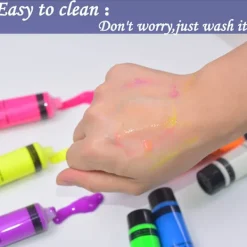 Uppgraderad Glow In The Dark Face Body Paint För Halloween Cosplay, Black Light Face Makeup För Fest, Tvättbar Ansiktsfärg><noscript><img width=