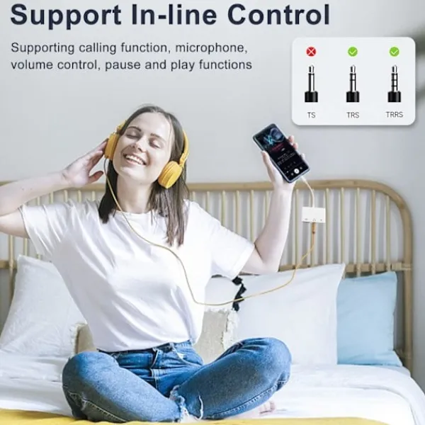 USB C-adapter 3,5 mm-uttag med snabbladdning OTG-adapter, Typ C till Aux-splitter hörlurar ljud (vit)> Smink