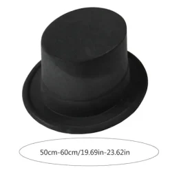 LEIGELE Utklädnings Magiker Hög Hatt för Vuxen Temafest Hatt med Rullkant Kostym Gentleman Hög Hatt Hippiehatt Scenhatt (LGL)><noscript><img width=