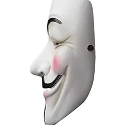 EURL V för Vendetta Guy Fawkes Mask Kvalitets Anonymous Mask Halloween Kostym Hackers Mask Cosplay Party Mask One Size><noscript><img width=