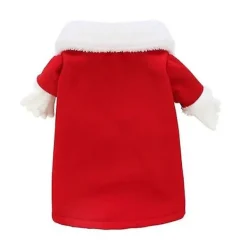 Valp Hund Katt Jul Tomten Cape Rock Kostym Jul Outfit S> Dräkter
