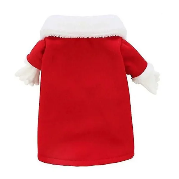 Valp Hund Katt Jul Tomten Cape Rock Kostym Jul Outfit S> Dräkter