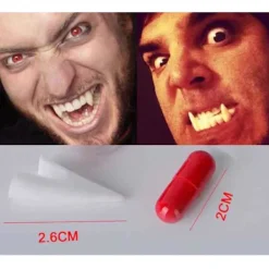 Maskeradjätten.se Vampyrtänder 2,6 cm 2-pack med blodampuller Halloween one size><noscript><img width=