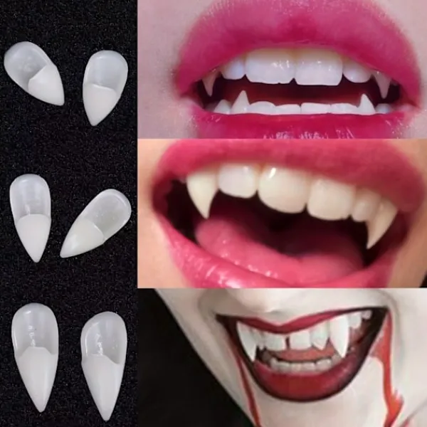 FMYSJ Vampyrtänder Kit - DIY Cosplay Tänder med Starkt Lim för Säker Passform, Perfekt för Halloween, Dödens Dag, Festdekorationer och Co (FMY) | Fyndiq> Tillbehör
