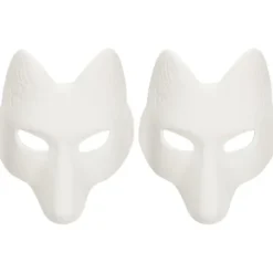 Vargmask Djurmasker 2st Rävmask, Halloween Vit Rävmask A A> Masker