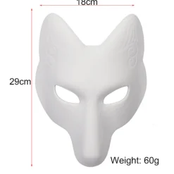 Vargmask Djurmasker 2st Rävmask, Halloween Vit Rävmask A A> Masker
