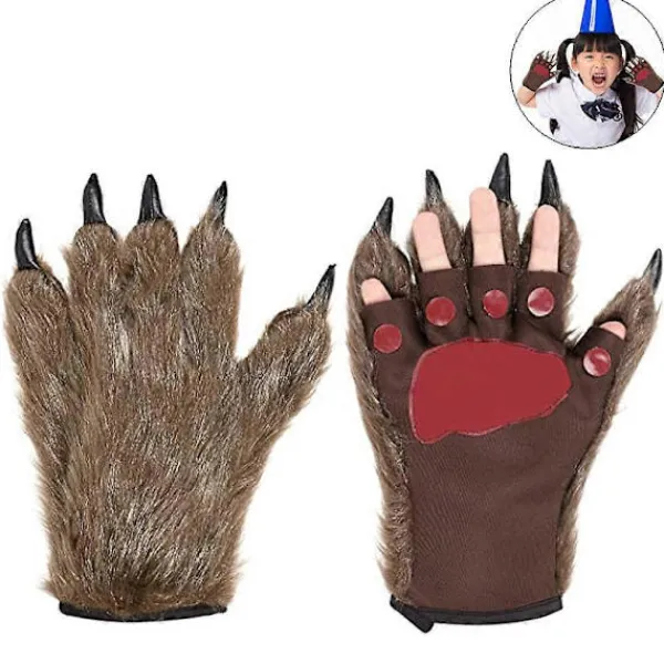 FMYSJ Varulvshandskar Tass Fingerlösa Vinterplyschhandskar 1 Par (FMY)> Tillbehör