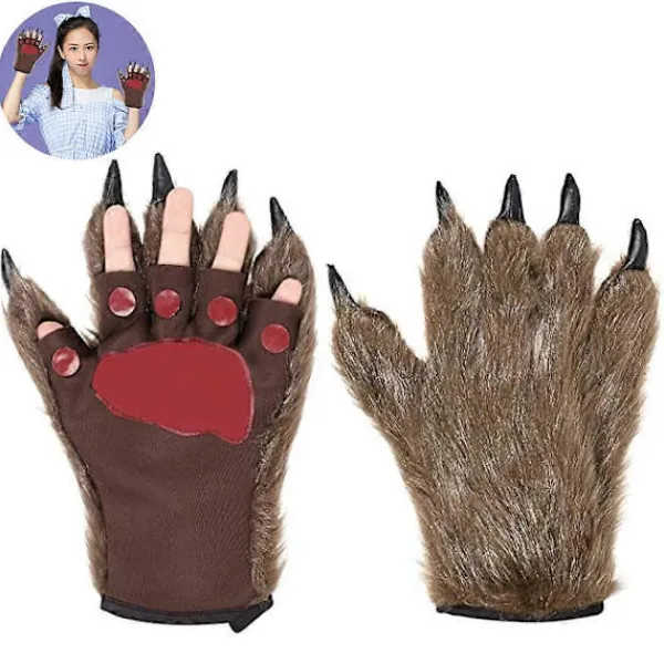 FMYSJ Varulvshandskar Tass Fingerlösa Vinterplyschhandskar 1 Par (FMY)> Tillbehör