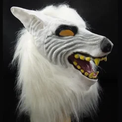 Varulvsmaske för Vuxna, Realistisk Skräckande Varulvsmaske, Djurhuvudmaske för Halloweenfest Kostym Cosplay> Masker