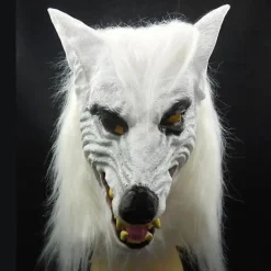 Varulvsmaske för Vuxna, Realistisk Skräckande Varulvsmaske, Djurhuvudmaske för Halloweenfest Kostym Cosplay><noscript><img width=