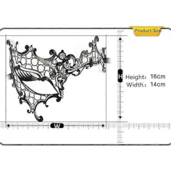 Venetiansk mask för dam, lyckomask, lämplig för maskerader/sexig karnevalsfest/karneval> Masker