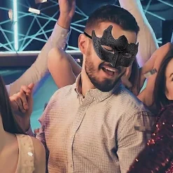 Venetiansk mask för par, maskeradmask, venetiansk spetsmask för kvinna, maskeradfest för man och kvinna><noscript><img width=