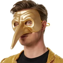tectake Venetiansk mask med lång näsa> Masker
