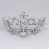 Venetiansk Maskeradmask för Kvinnor - Vit Silver, Mardi Gras Dekorationer> Masker