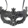 Venetiansk svart filigran maskeradbal mask festlig utklädnad jul> Masker