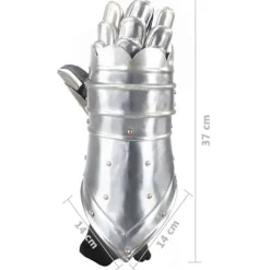 vidaXL Medeltida harneskhandske för LARP stål><noscript><img width=