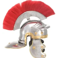vidaXL Romersk riddarhjälm för LARP silver stål><noscript><img width=