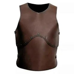 Viking Gladiator Warrior Bröstpansar Medeltida Läderbälte Bröstplatta Väst Riddare Cosplay Kostym Vuxen Rustning För Fest LARP One Size> Dräkter