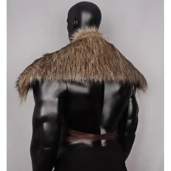 Viking syntetisk päls krage för kompis halsduk capelet wrap kostym tillbehör><noscript><img width=