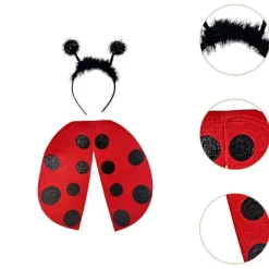 FMYSJ Vinge med Hårband Cosplay Nyckelpiga Kostym för Rollspel Halloween (FMY)><noscript><img width=