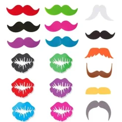 Vinglas Markers Set med 18 Läppar Skägg Silikon Drink Glas Berlocker Taggar Etiketter> Tillbehör