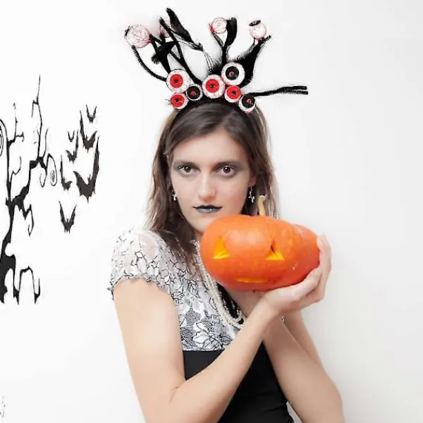 CL Vintage Halloween Ornament 2 st Svarta Inomhus Partydekorationer> Huvudbonader