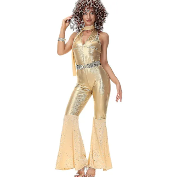 Vintage Rock Disco Kvinnlig Sångare Halloween Cosplay Kostym> Dräkter