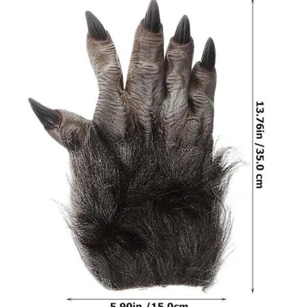 Vinterhandskar Varulvs händer Varulv rekvisita Halloween Varulv klo handskar Varulv kostym> Tillbehör