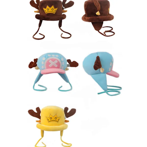 Vinterplysch varm hatt Söt tecknad Tony Tony Chopper Form semesterpresenter för kvinnor flicka> Huvudbonader