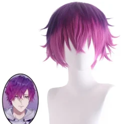 Virtuell värd för vtuber Rainbow Club Uki Violeta cosplay-peruk> Peruker