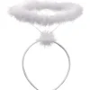 Vit Ängel Halo Hårband - Fjäderängels Halo - Halloween Hårband - Ängelkostym Tillbehör - Ängelkostym för Kvinnor, Män och Barn> Huvudbonader