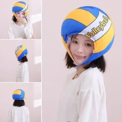 Volleyboll Plyschmössa Extra Mjuk Realistiskt Utseende Bedårande Tvättbar Fullt Fylld Dekorativ Icke-Bleknande Nyhet Volleyboll Plyschmössa Cosplay Huvudbonad | Fyndiq> Huvudbonader