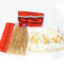 Vuxen & Barn Prinsessa Vaiana Moana Kostymklänningar med Halsband Peruk Kvinnor Flickor Halloweenfest Moana Klänning Kostymer Cosplay M><noscript><img width=