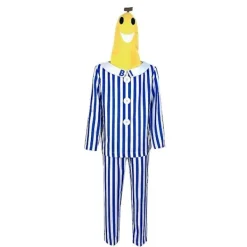 Vuxen Bananer i pyjamas Kostym Blå Vit Randig Tröja Byxor Med Bananhuvud Män Kvinnor Party Kostym Halloween Bästa Val Blå Vit Blå vit L | Fyndiq><noscript><img width=
