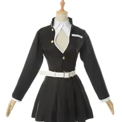 Vuxen Barn Demon Slayer Kimetsu No Yaiba Anime Kimono Kanroji Mitsuri Cosplay Kostym Halloween Kläder - Perfet Suit and wig><noscript><img width=