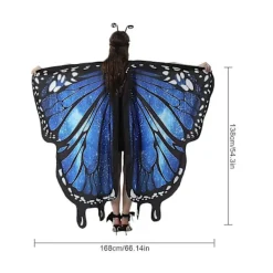 Vuxen Cosplay Fjärilssjal Vingar Roterande Festdans[qb]><noscript><img width=