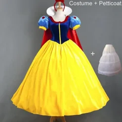 Vuxen Cosplay Klänning Snövit Flickprinsessklänning Kvinnor Vuxen Seriefigur Prinsessa Snövit Halloween Festdräkt K XXL> Dräkter