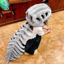 BRONZE Vuxen Dinosaurie Ben Plysch Hatt Storlek L Passar 7 5/8 - 7 3/4 Huvudomkrets (BR) As shown> Huvudbonader