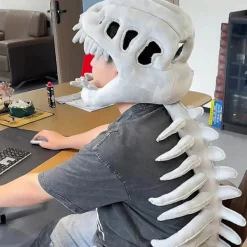 BRONZE Vuxen Dinosaurie Ben Plysch Hatt Storlek L Passar 7 5/8 - 7 3/4 Huvudomkrets (BR) As shown><noscript><img width=