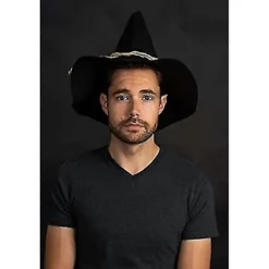 Vuxen Fågelskrämma Hatt Deluxe Filt Oktoberfest Trollkarl Häxa Lantlollshatt Kostym SSG[D]><noscript><img width=