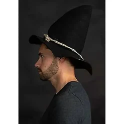 Vuxen Fågelskrämma Hatt Deluxe Filt Oktoberfest Trollkarl Häxa Lantlollshatt Kostym SSG[D]><noscript><img width=
