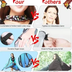 Vuxen Fjärilsvingar Cape 168 x 140cm Vuxen Fjärilsdräkt i><noscript><img width=