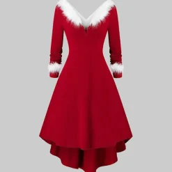 Vuxen julgungklänning Fancy Dress Xmas Red Costumes L><noscript><img width=